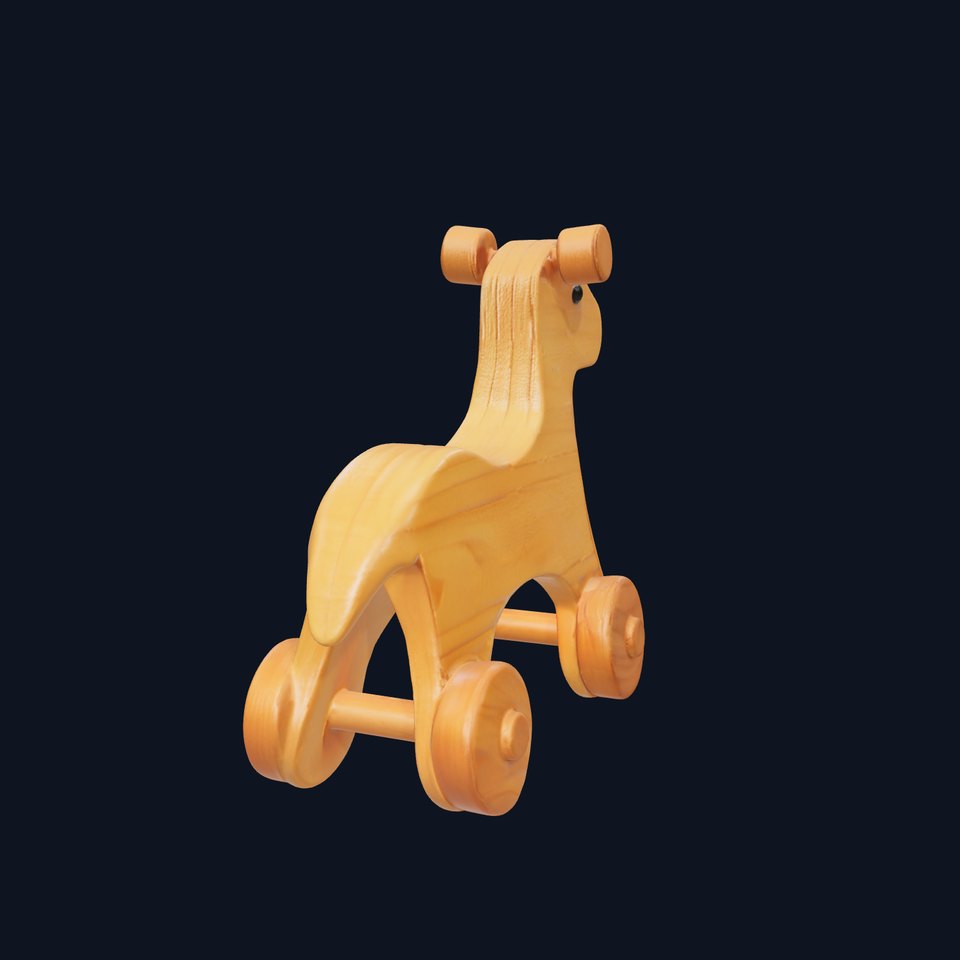 Wooden Animal Push Toy Model Pack